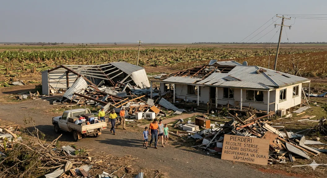 Australia de Vest numără pierderile după ciclonul devastator: Recolte șterse de pe fața pământului, clădiri distruse și o recuperare care va dura săptămâni întregi