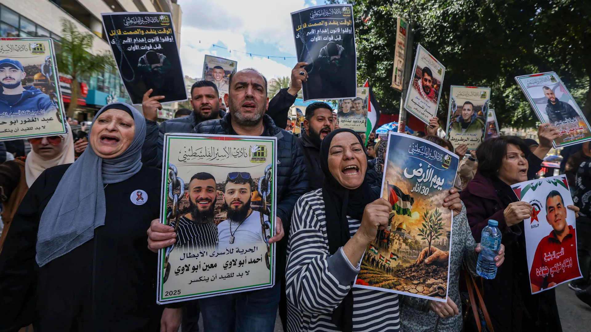 Palestinieni din Cisiordania ocupată protestează împotriva legii israeliene privind pedeapsa cu moartea