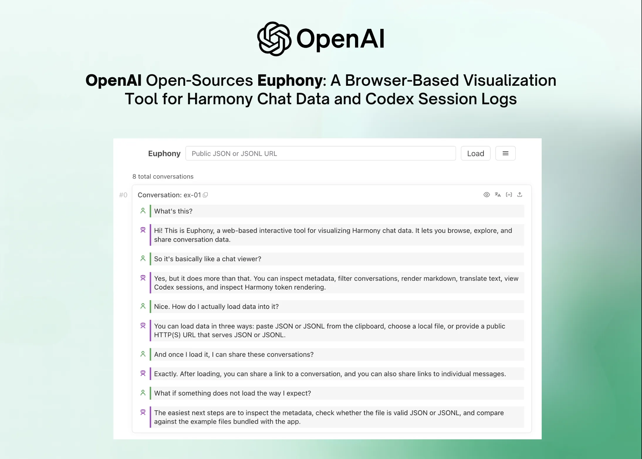 OpenAI deschide codul sursă al Euphony: Un instrument de vizualizare bazat pe browser pentru datele Harmony Chat și jurnalurile sesiunilor Codex