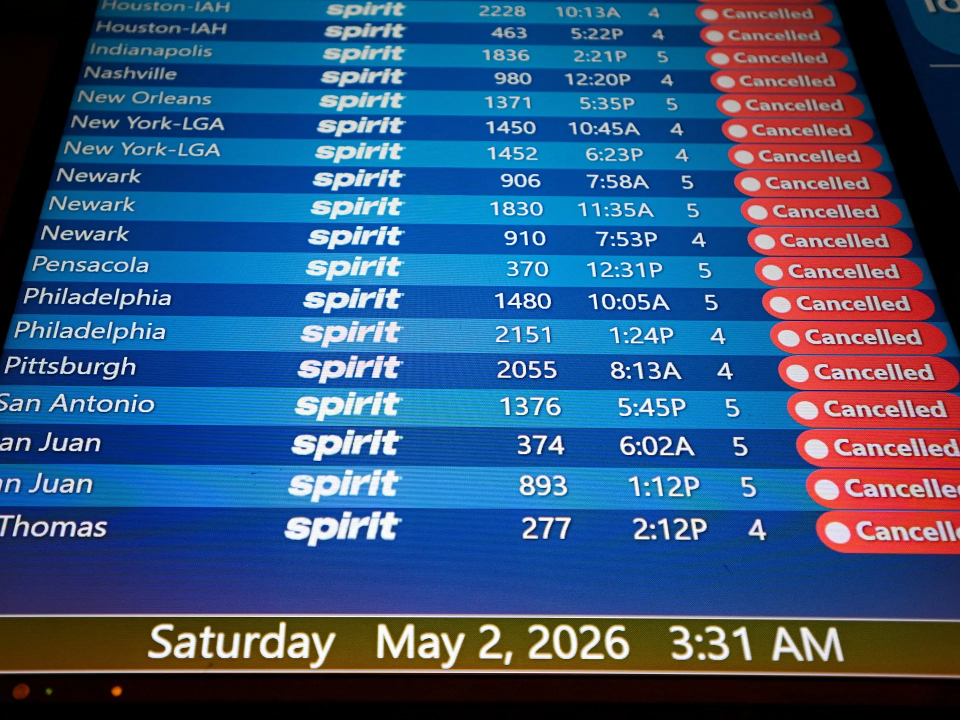 Spirit Airlines se prăbușește: costurile combustibilului din cauza războiului cu Iranul lovesc din plin