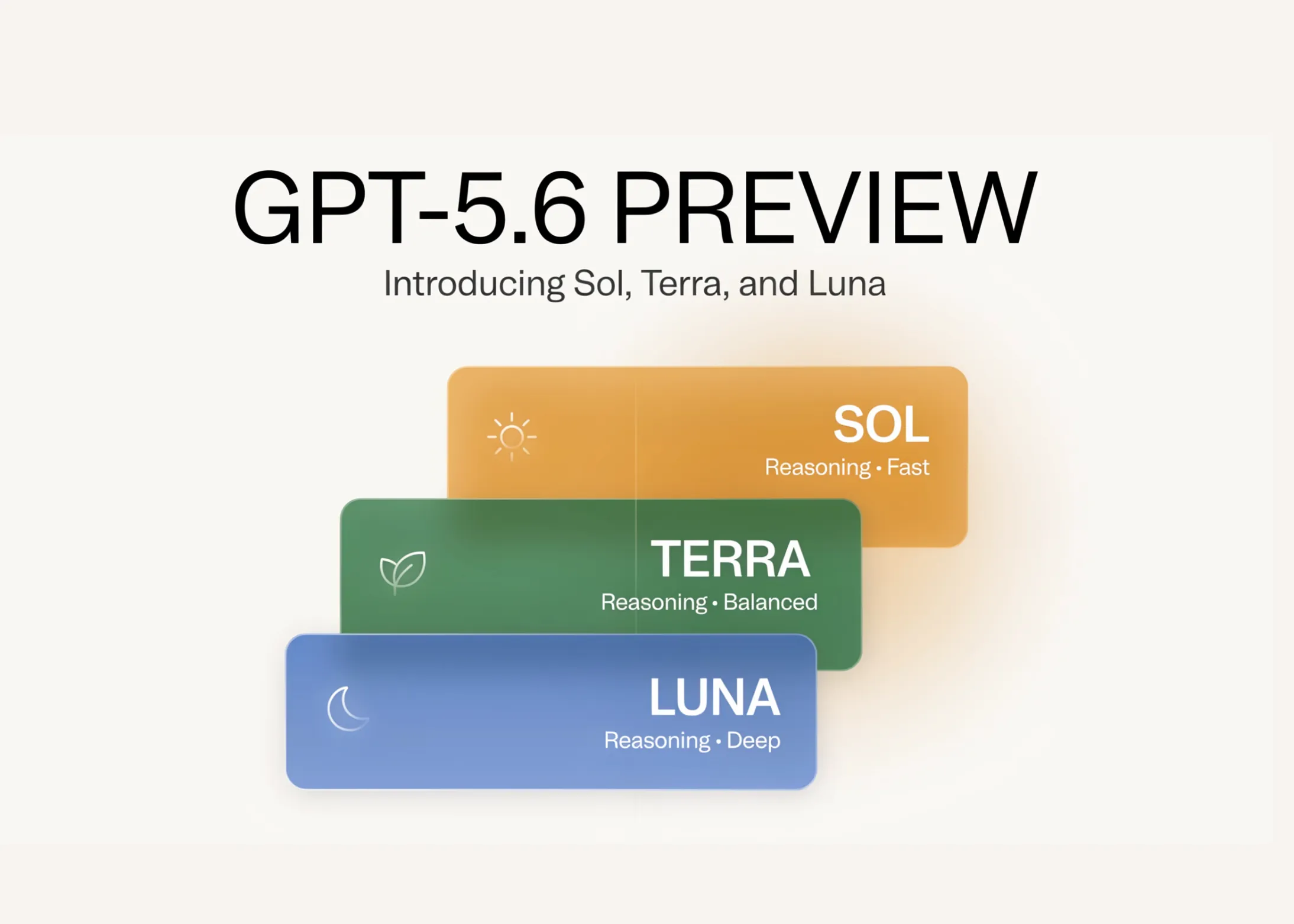 OpenAI dezvăluie GPT-5.6 cu Sol, Terra și Luna: modele ierarhizate, noi moduri de raționament și acces limitat