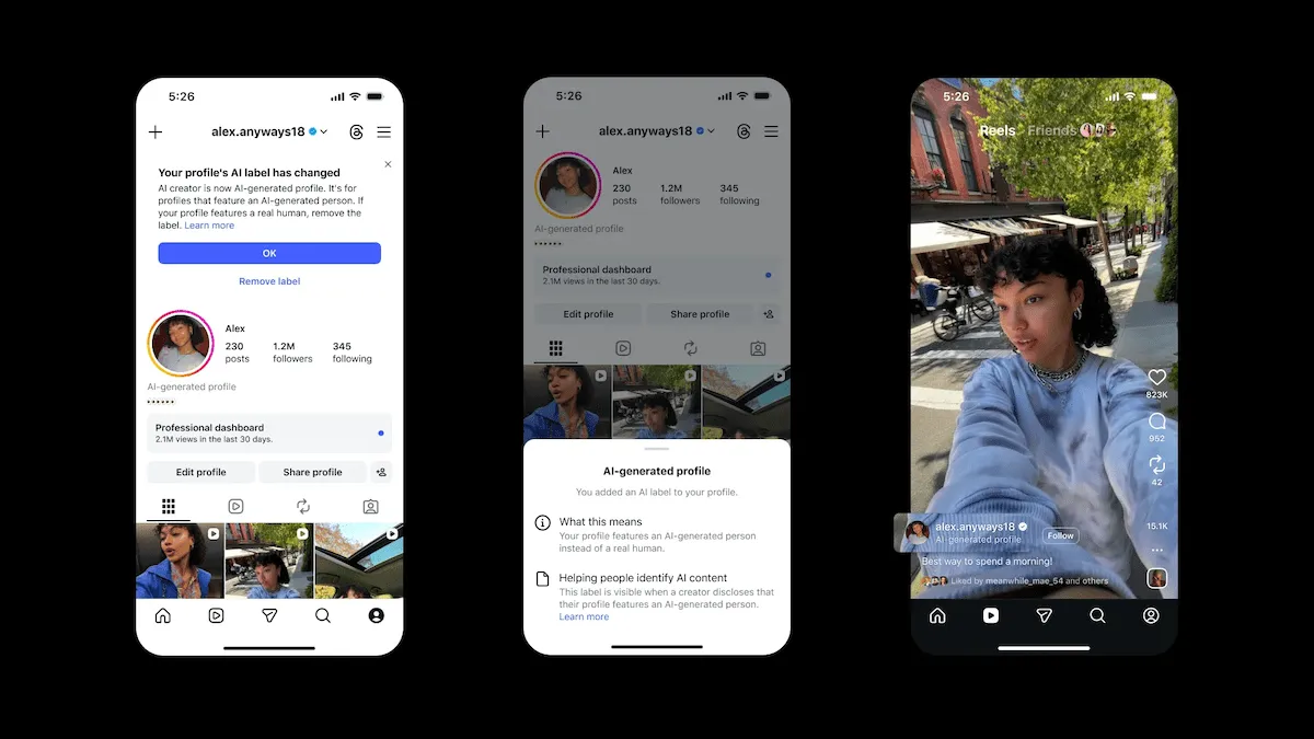 Instagram impune noi limite pentru profilurile generate cu inteligență artificială