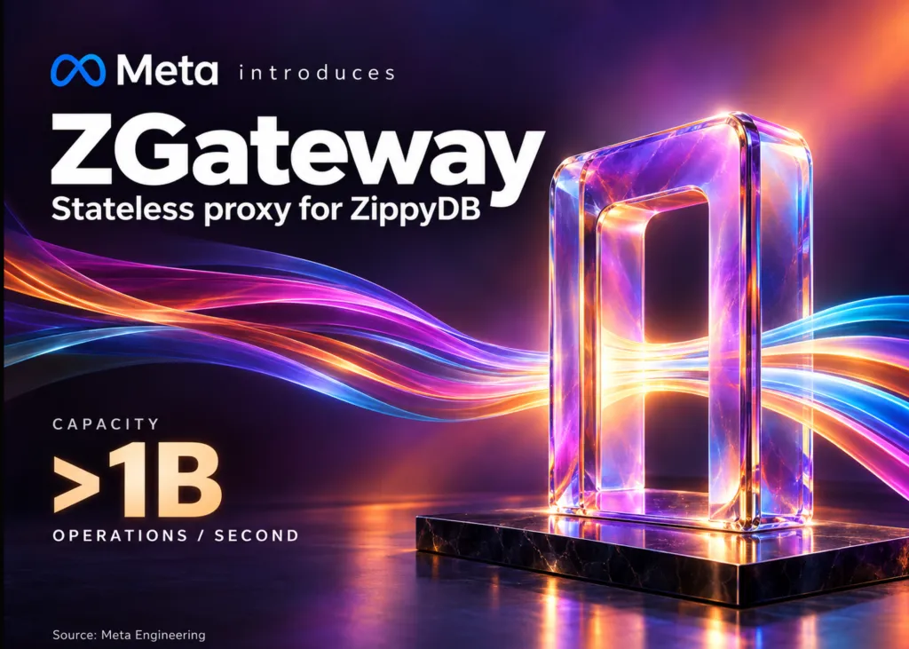 Meta lansează ZGateway: un strat de proxy fără stare care unifică traficul ZippyDB și gestionează peste un miliard de operațiuni pe secundă